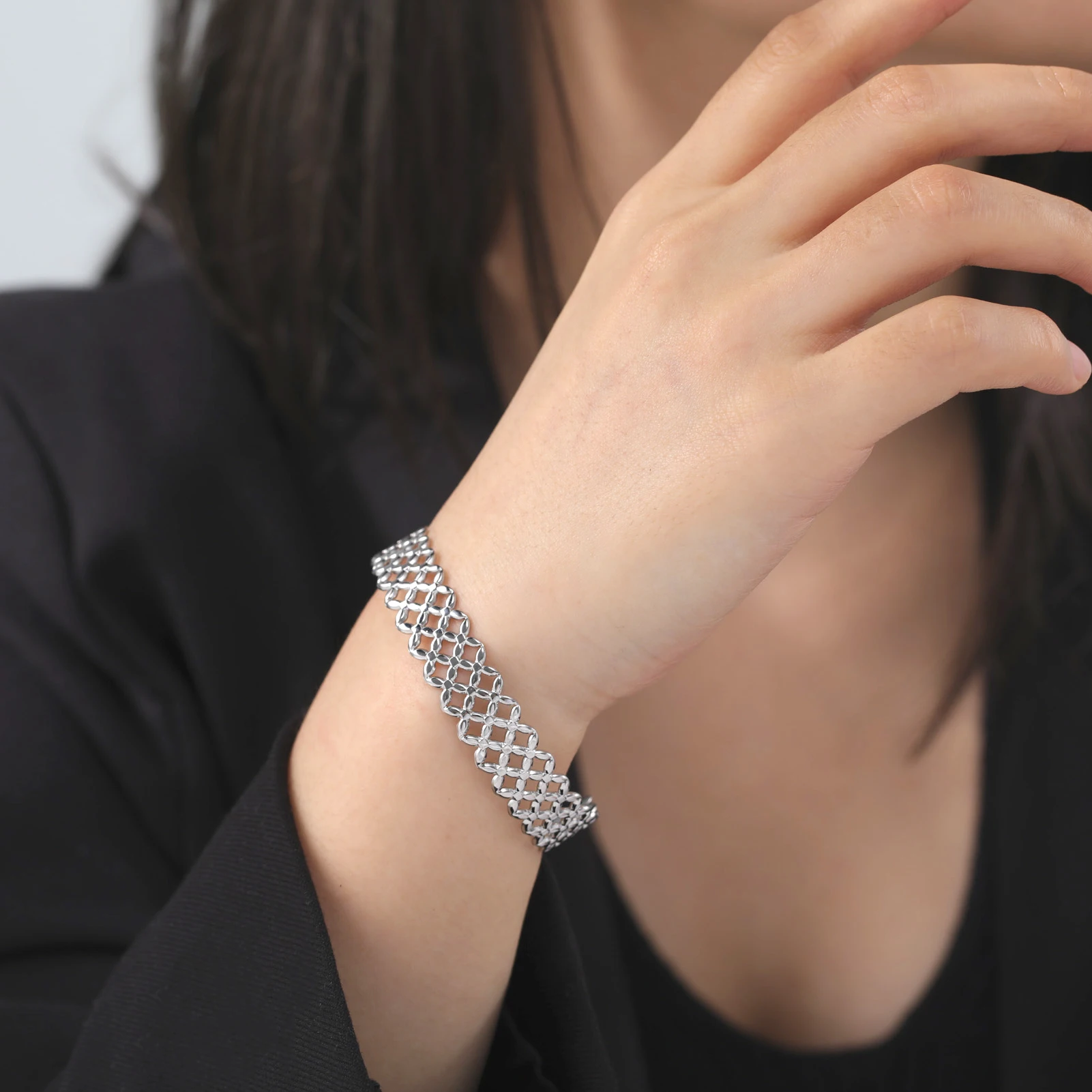 Skyrim Богемный Женский Браслет-манжета с вырезами из нержавеющей стали золотого