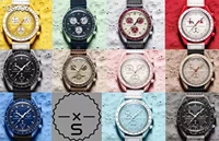 2022 new brand swatch luxury luminous fashion couple chronograph multifunction alloy quartz watch luminous leather strap quality
