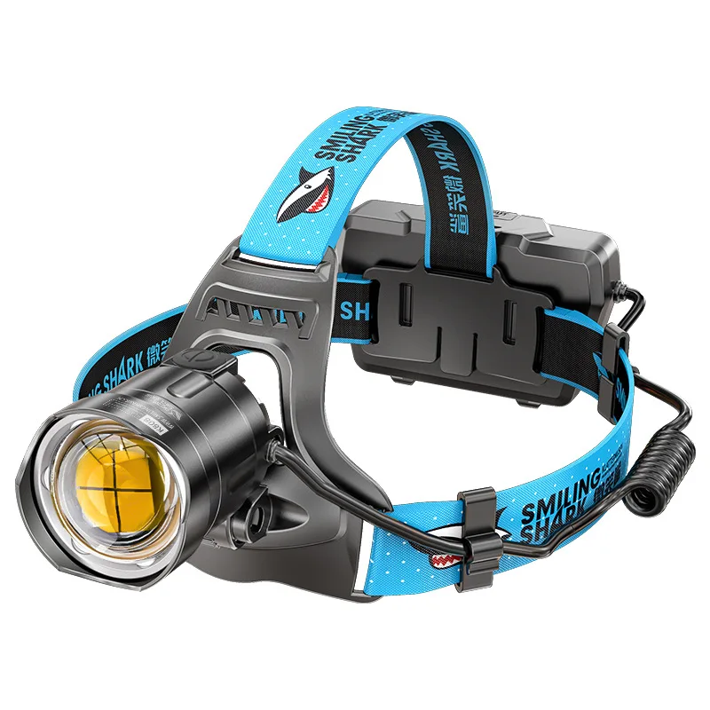 Rechargeable LED Headlamp Construction Lighting Headlight Outdoor Camping Fishing Zoom Flashlight USB Torch Lamp