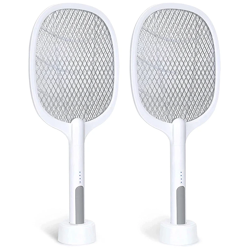 

Bug Zapper,Indoor & Outdoor Electric Fly Swatter, Rechargeable Mosquito Killer Racket For Home, Bedroom, Kitchen 2 Packs