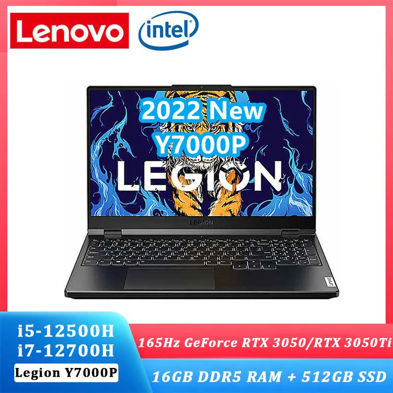 Lenovo Legion Y7000P 2022 New Gaming Laptop 12th Intel i5-12500H /i7-12700H GeForce RTX3050Ti 165Hz 15.6inch Windows 11 Notebook
