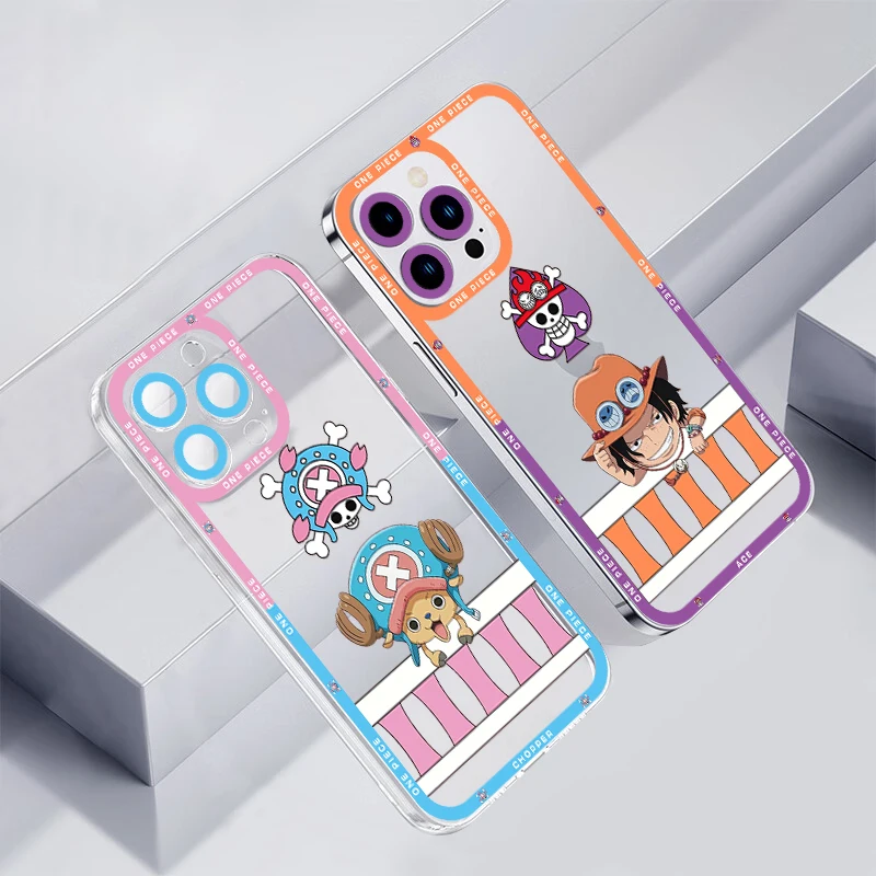 

Luffys Zoros Sanjis ACE Phone Case for iPhone 7 8 Plus X XR XSMAX 11 12 13 14 Mini Pro Max Soft Silicone Transparent