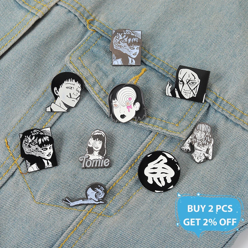 Эмалированные булавки в стиле тестер панк готический монстр черные белые