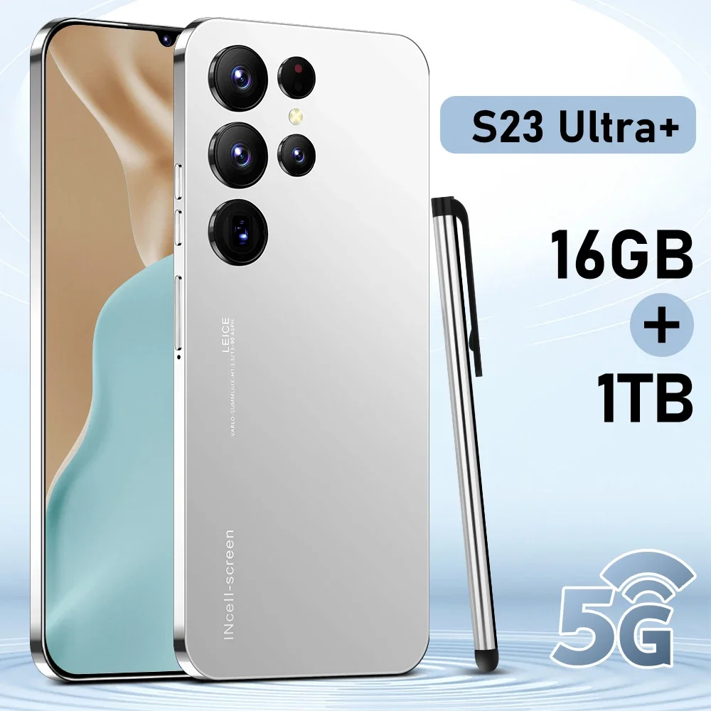 

2023 New S23 Ultra Android Smart Phone 6.8 inch 16GB+1TB Unlocked 5000mAh 4G/5G Network 48MP+72MP mobile phones