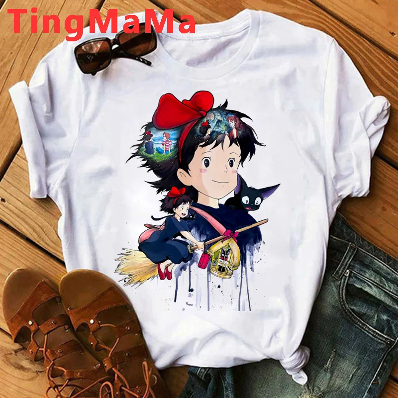 Служба доставки Kiki футболка с принтом Тоторо Миядзаки Хаяо студийной Гари