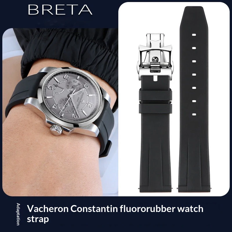 Фото Ремешок для часов из фторкаучука FKM для серии Vacheron Constantin Fiftysix, сменный ремешок для часов, резиновый браслет для часов, аксессуары №1