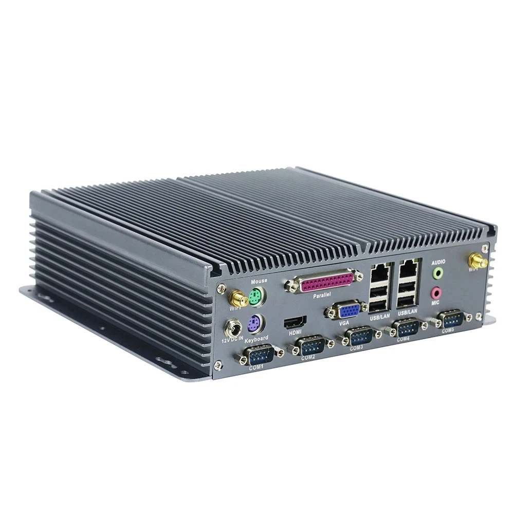 

LPT Fanless Mini PC Industrial Mini Computer Celeron J1900 Desktop HTPC PS2 HDMI VGA 2*LAN 6*COM TV Box Thin Client Windows 11