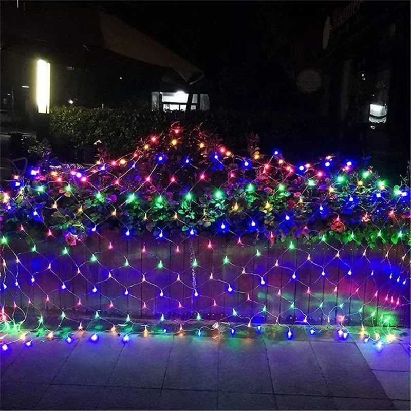3M Outdoor Mesh Lights Christmas Garlands LED String  Lights Garden Backyard Wedding Party Bar Decoration Lights
