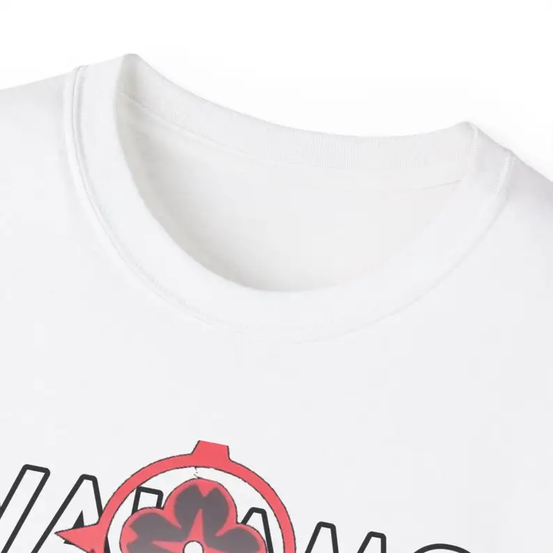 Вакамо голубая архивная рубашка веер унисекс Ультра хлопковая футболка