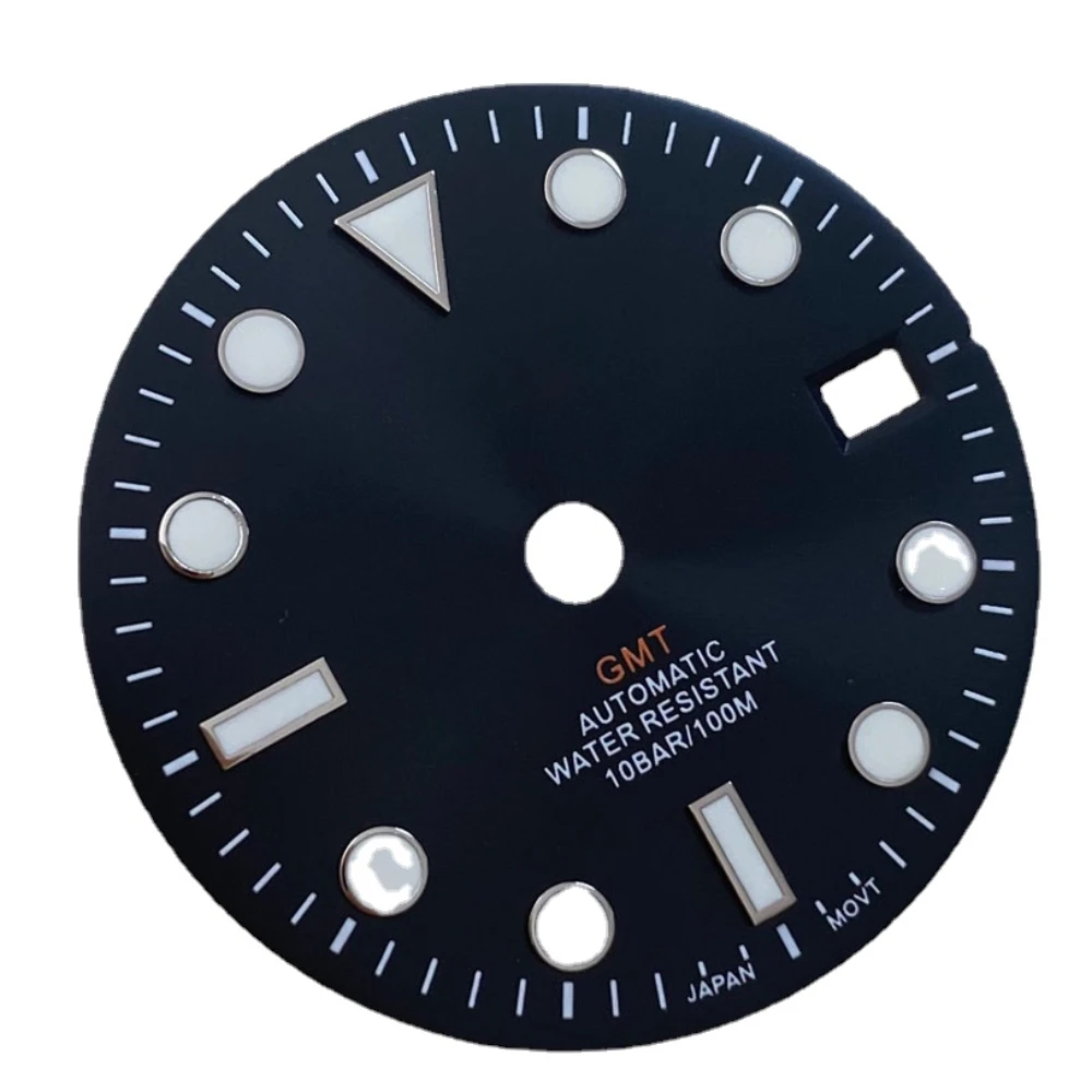 

Модифицированный зеленый светящийся циферблат sunray 29 мм SUB GMT NH34 аксессуары для часов индивидуальный циферблат часов