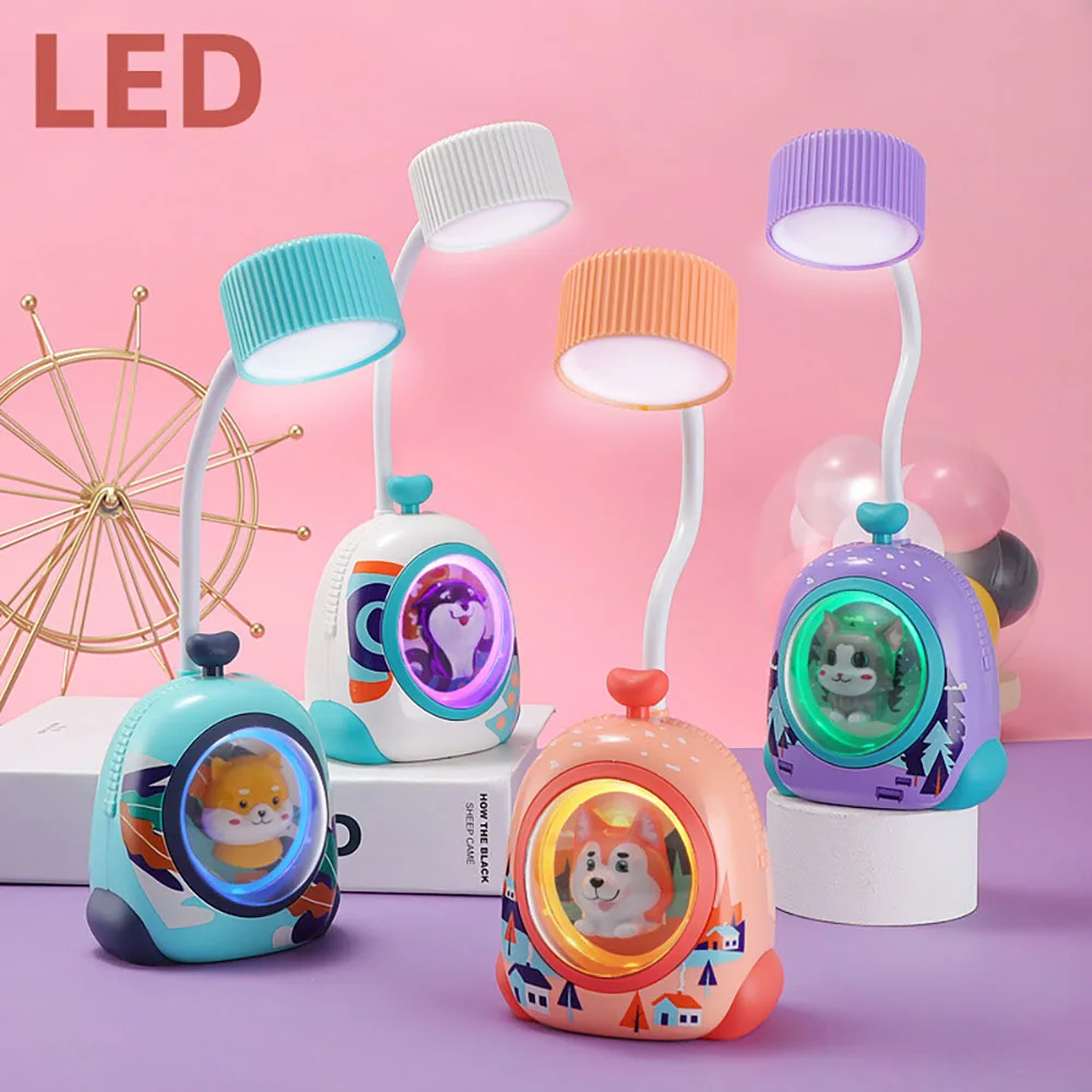

Student School Children Table Lamp Cute Animal Shape Study Desk Lamp Multifunction Bedside Night Light Children Reading Light