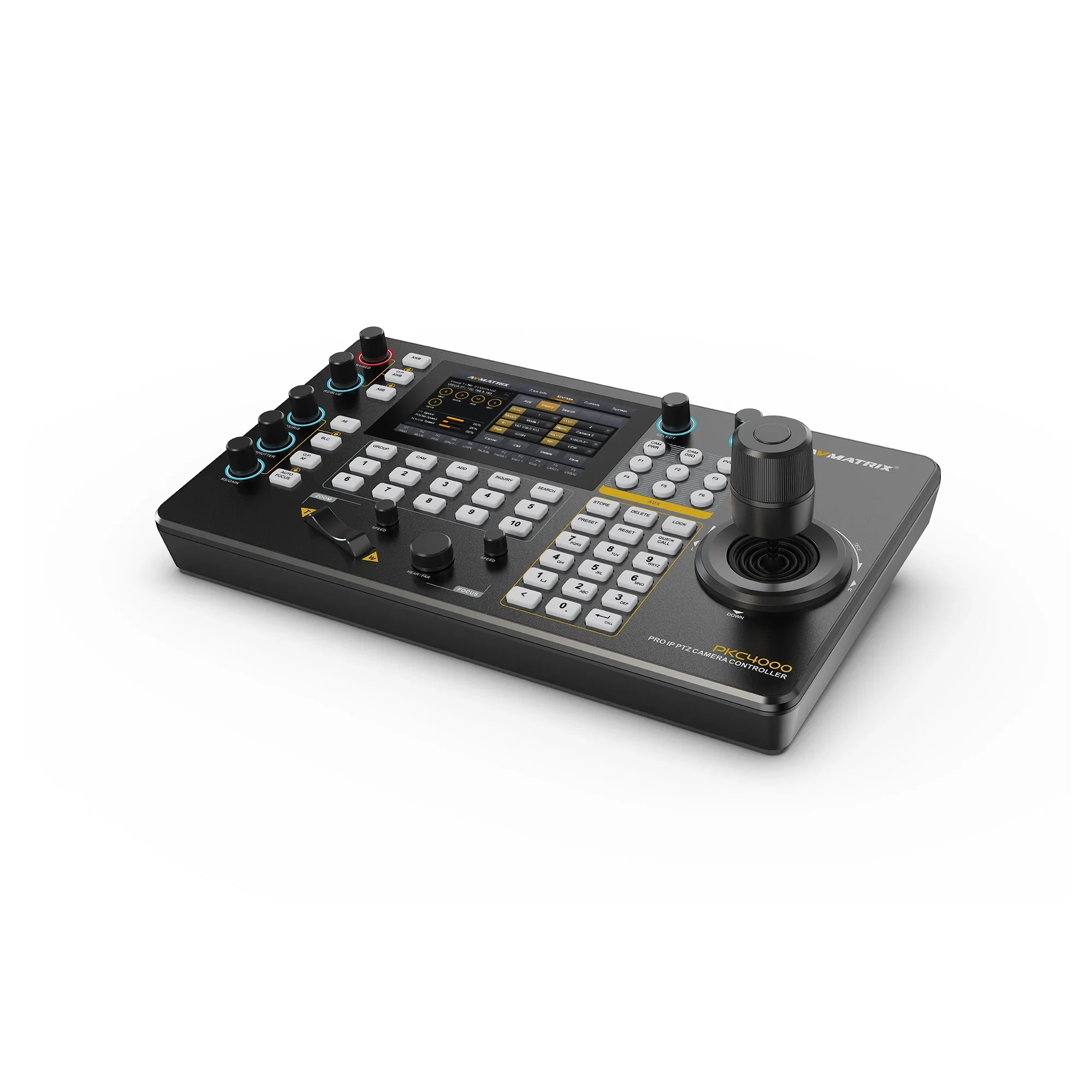 Клавиатура управления PTZ-камерой Avmatrix PKC4000 с 5-дюймовым экраном и 4D-джойстиком