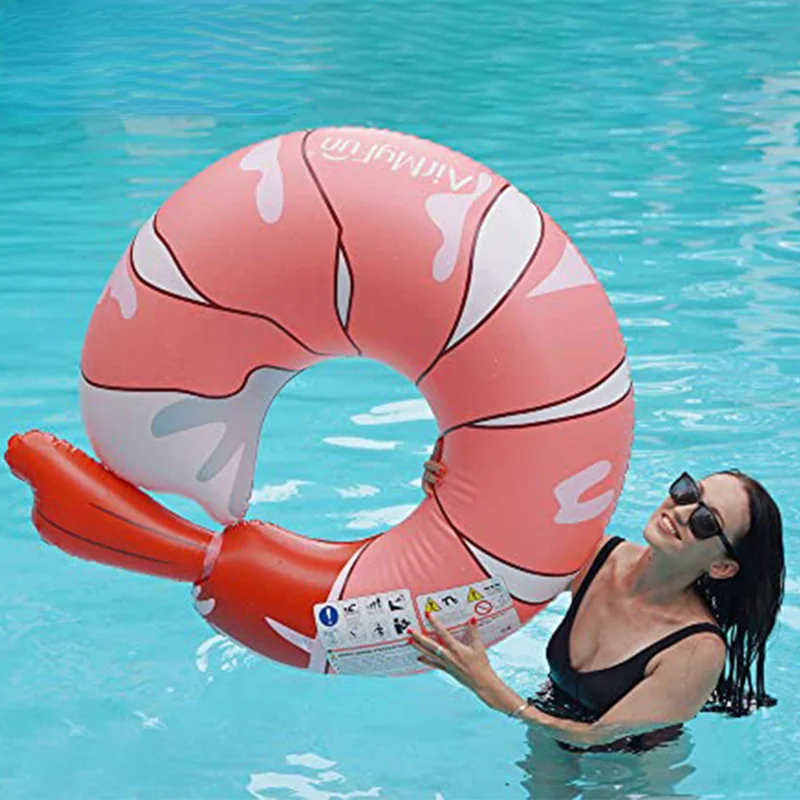 

Cartoon Lobster Tail Inflatable Swim Ring Tube Swimming Pool Floating Tube Ring Safety Float Circle for Kid Adult Life Ring Buoy