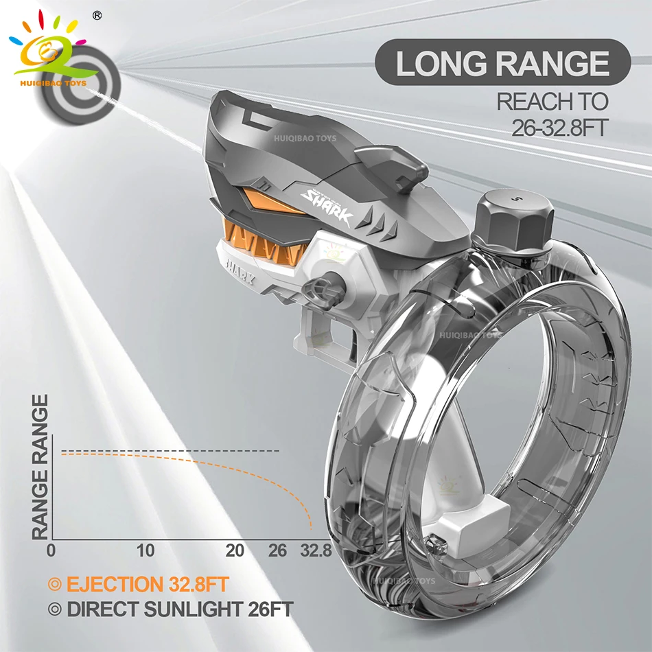 Портативный летний электрический автоматический водяной пистолет для детей