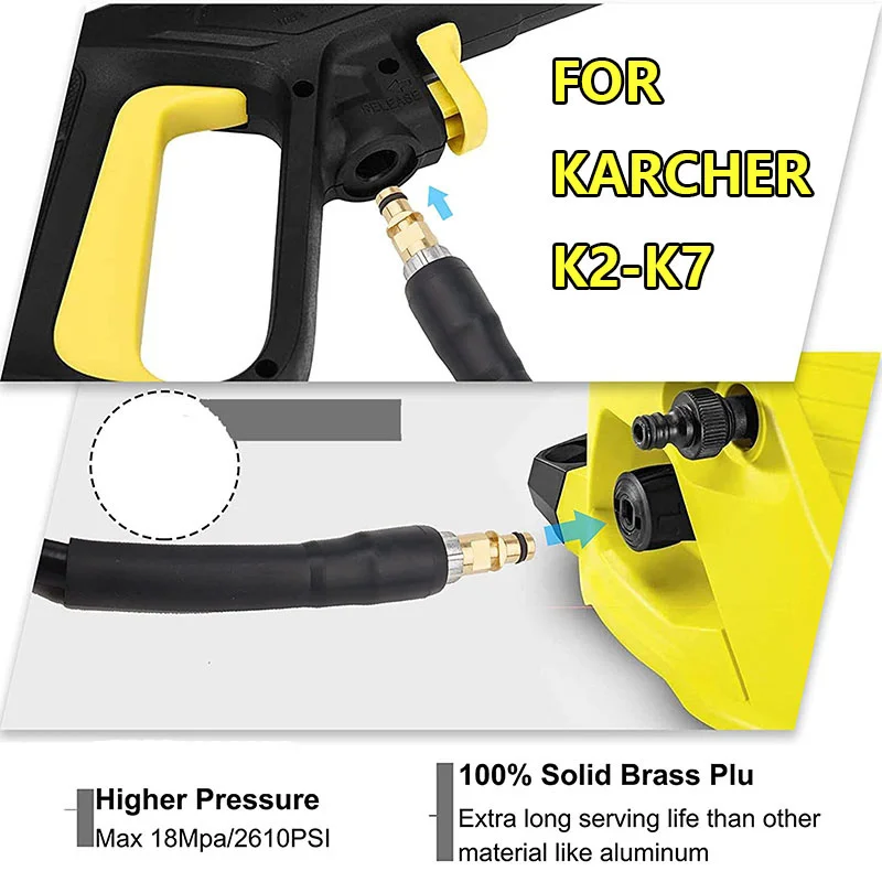 

High Pressure Washer Hose Pipe Cord Car Washer Water Cleaning Extension Hose Gun Quick Connect for Karcher K5 K2 K3 K4 K7