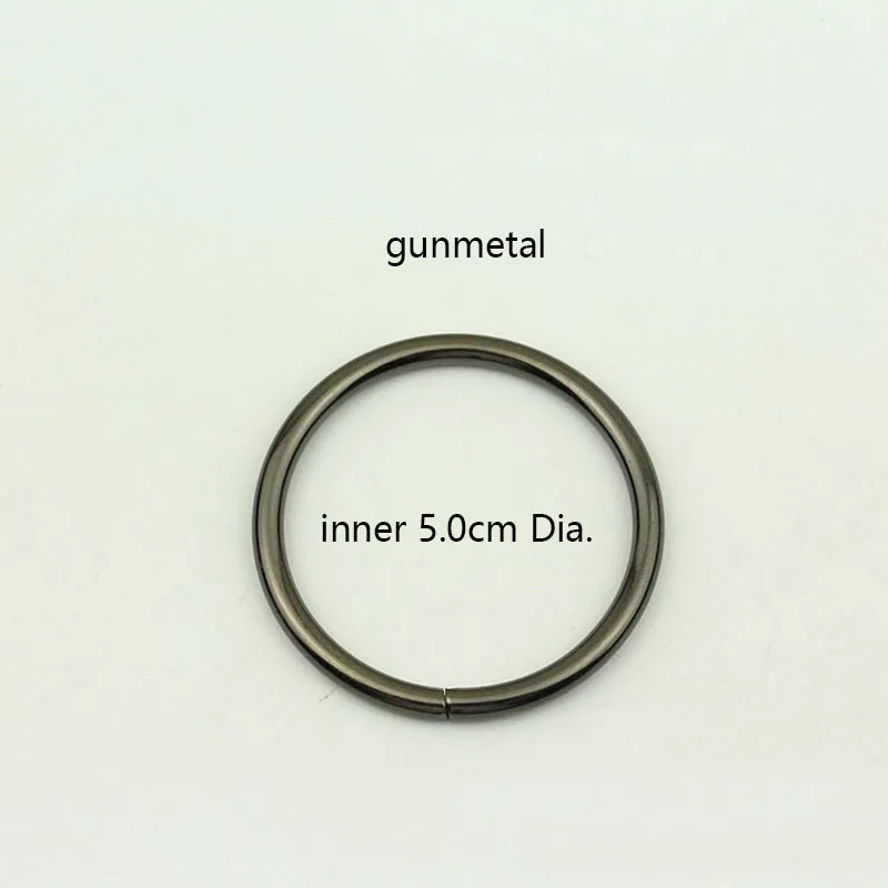 50Pcs 20-50mm Metal D O Rings Buckles Unwelded Round Ring Clasp Clips 4.8mm Buckle Bag Strap Belt Clothes Hat Parts Accessories
