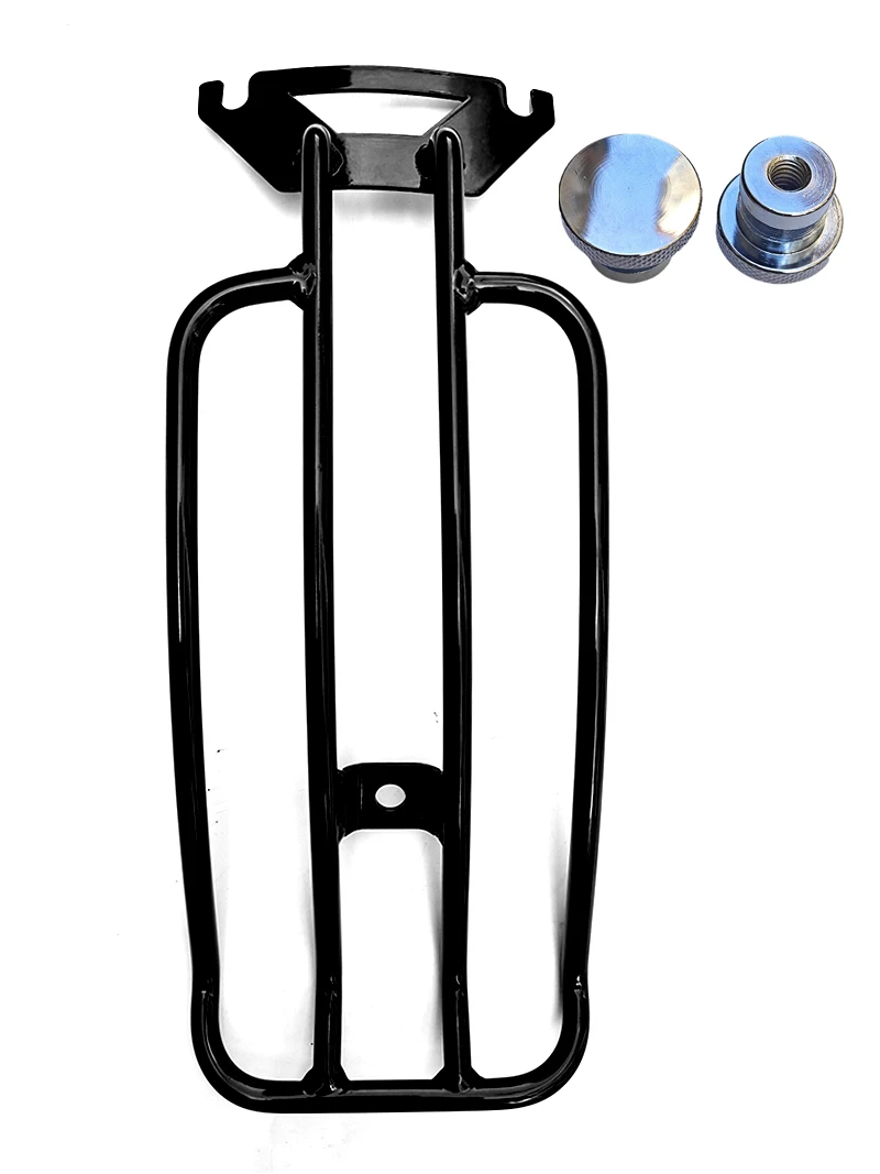 Хромированный и глянцевый черный багажник HCMT для соло Harley 1997-2022 FLHTC Road King Touring