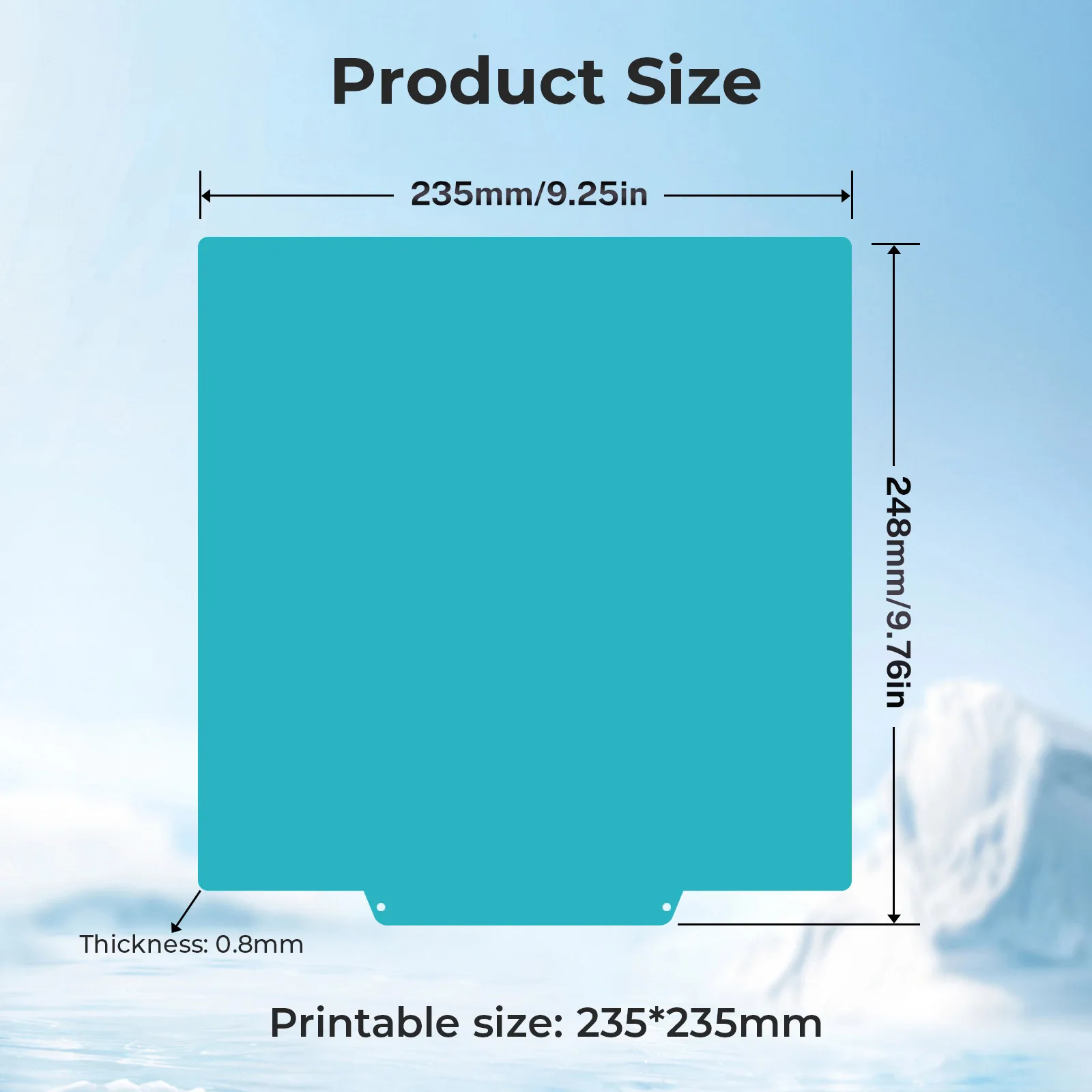 Холодная пластина для Flashforge AD5XEnder3 Pei, текстурированный лист 235x235 мм, магнитная наклейка, низкая мощность, низкая температура, 3D-принтер, кровать с подогревом (art.: 3920d350860e4) - 3920d350860e4