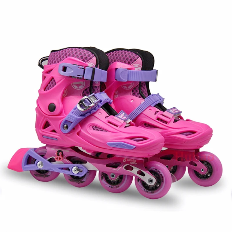 Adjustable Size Children's Youth Inline Skates Roller Skates Rock Skates L62 With Brakes Lock Wheels Removable Size 28-39