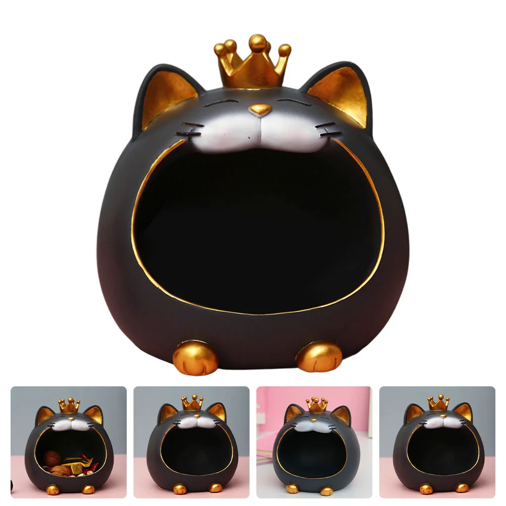 

Jewelry Bowl Storage Key Holder Cat Organizer Dish Entry Trinket Earring Display Porch Desktop Snack Luck Entryway Animal Table