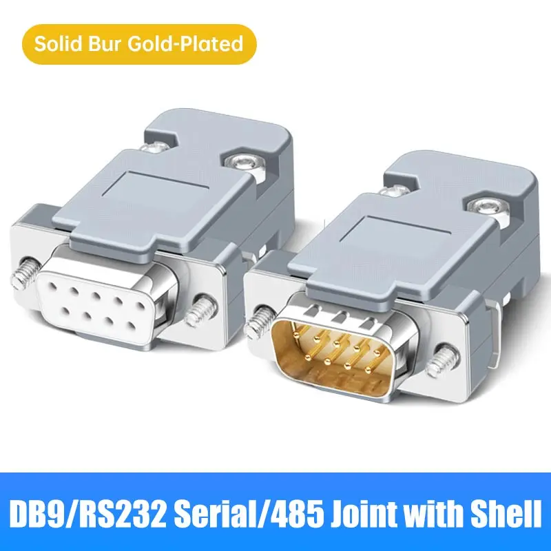 

DB9 RS232 Connector Plastic Shell Welding RS422 RS485 Female Male Plug D-SUB Soldering 9 Pin Connectors
