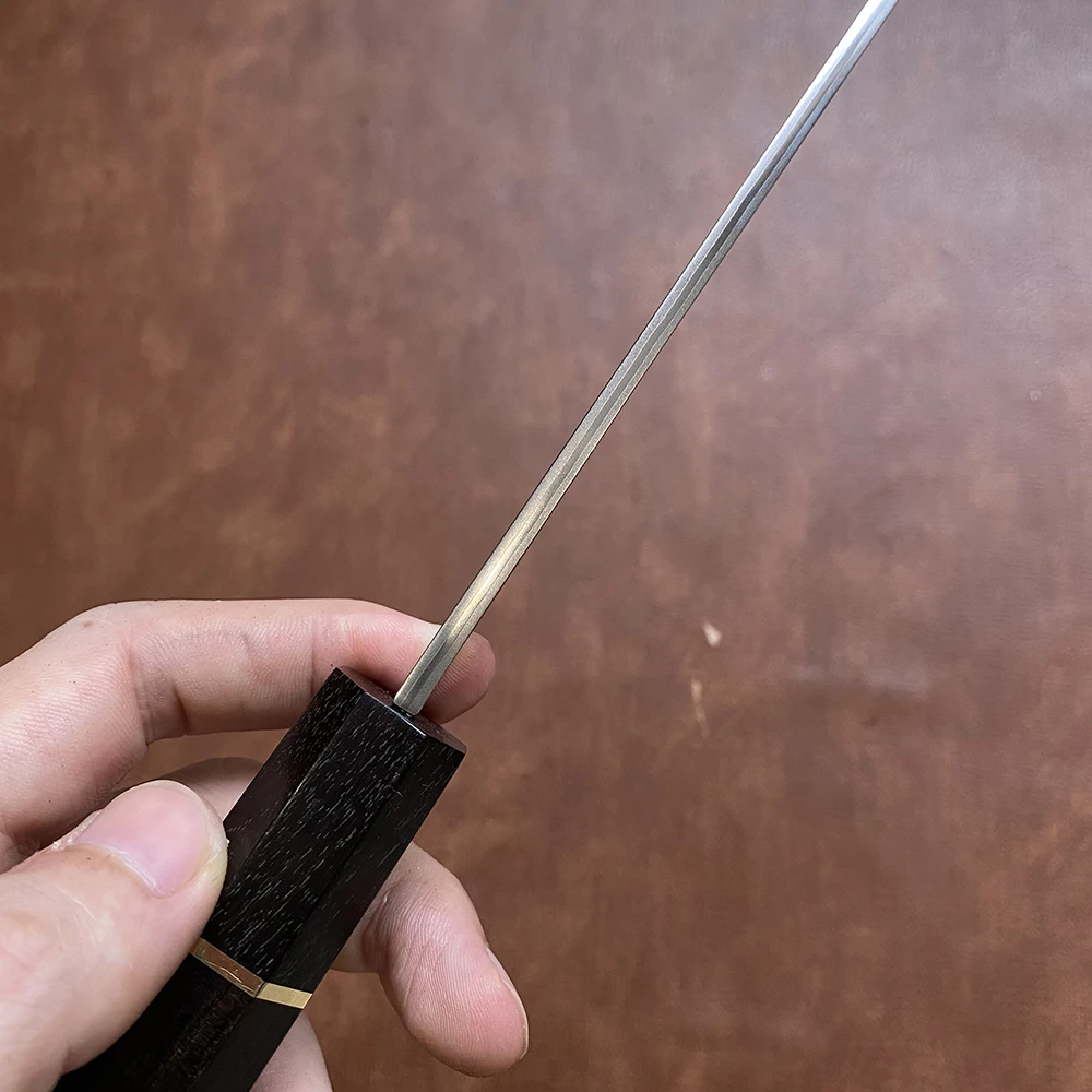 Нож для сашими дамасская сталь VG10 однолезвийное лезвие ручка из черного дерева