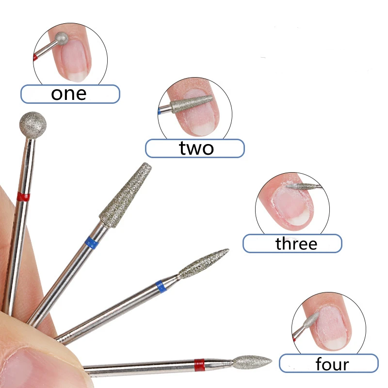 Резцы для фрезы ногтей 2,35 мм, алмазное сверло 3/32 дюйма ...