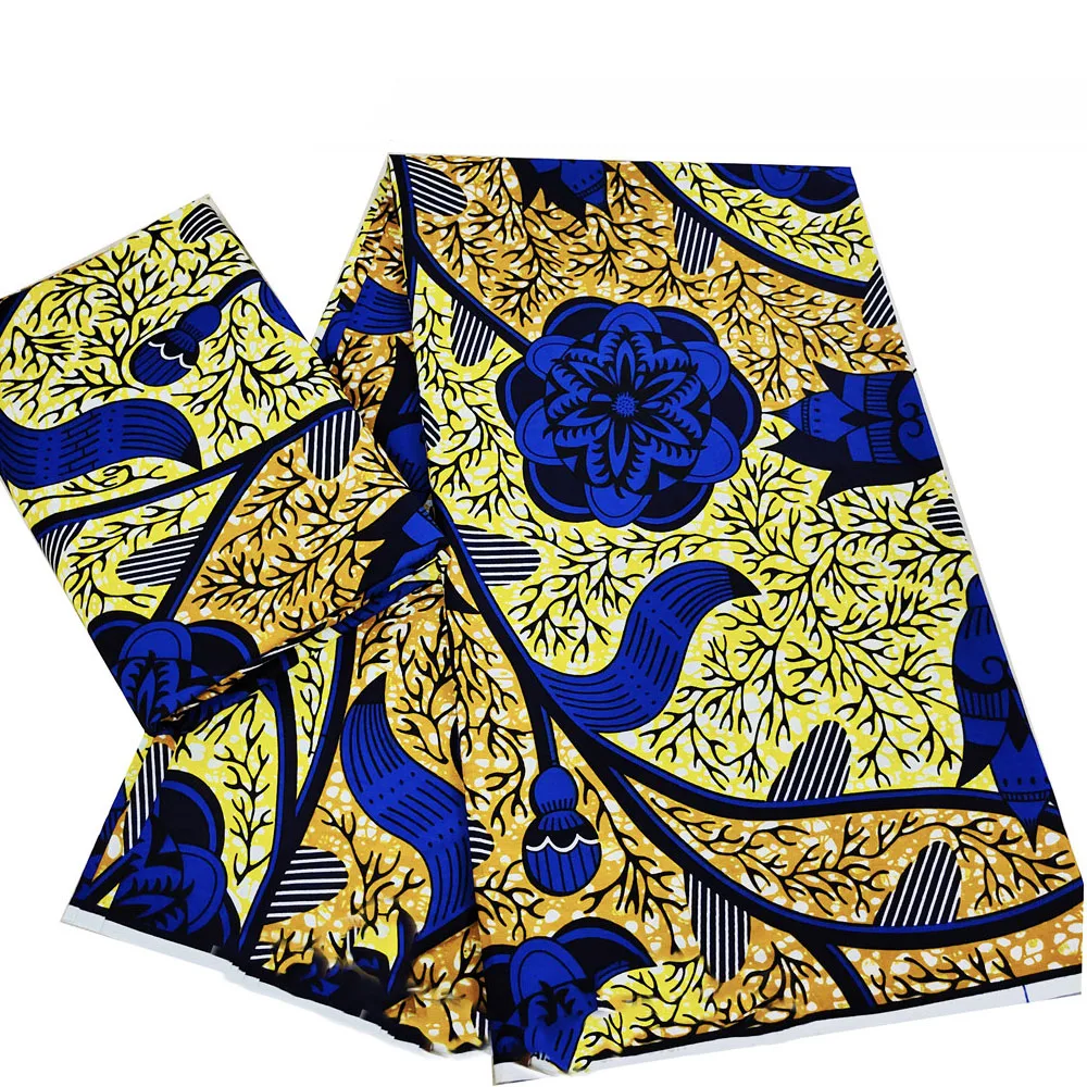 

Хлопчатобумажная ткань с принтом воска Анкара, Подлинная Гарантированная восковая ткань, мягкая швейная ткань из натурального воска, африканская Анкара