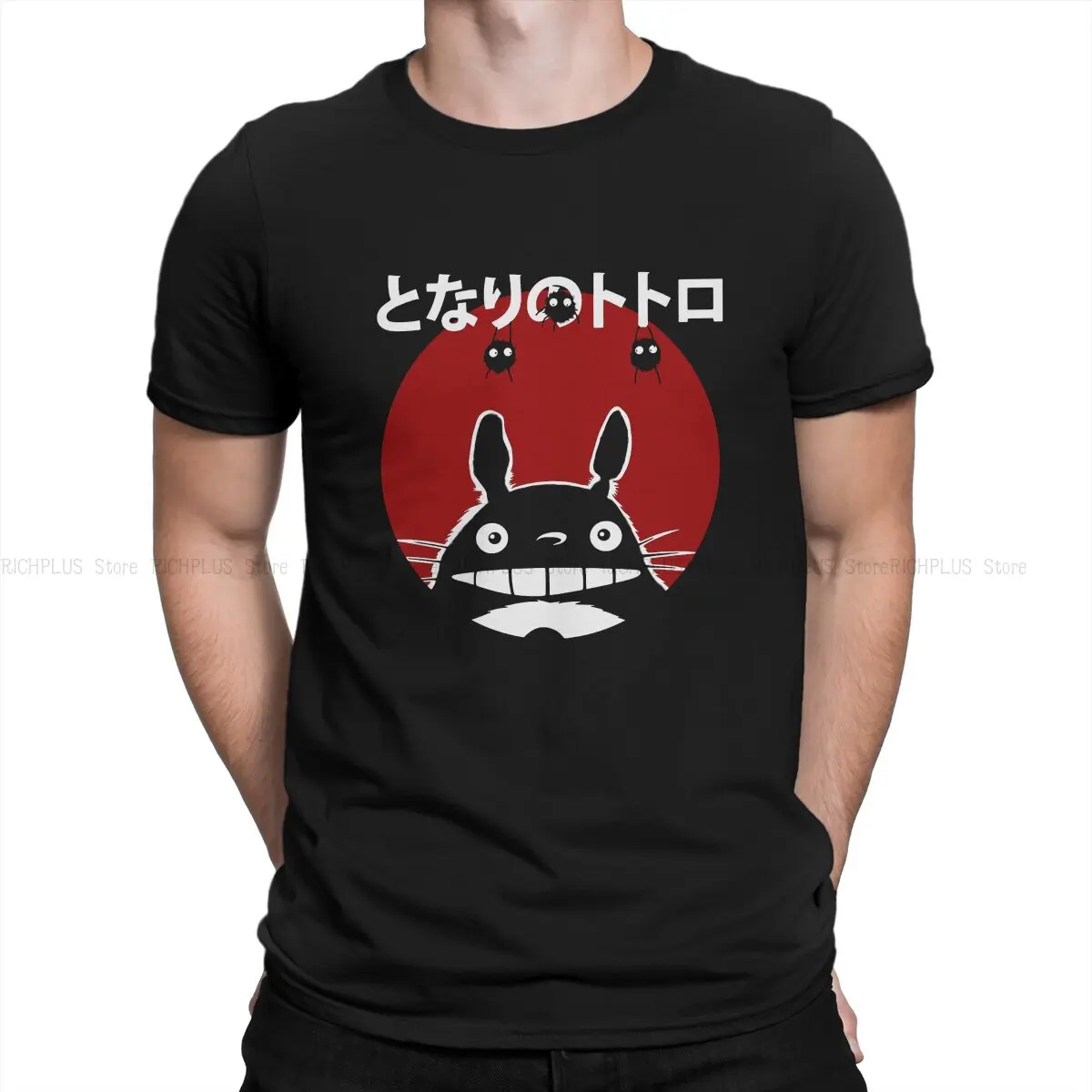 

Cute Man's Polyester TShirt Works of Hayao Miyazaki Art Culture Crewneck Short Sleeve T Shirt Humor Birthday Gifts