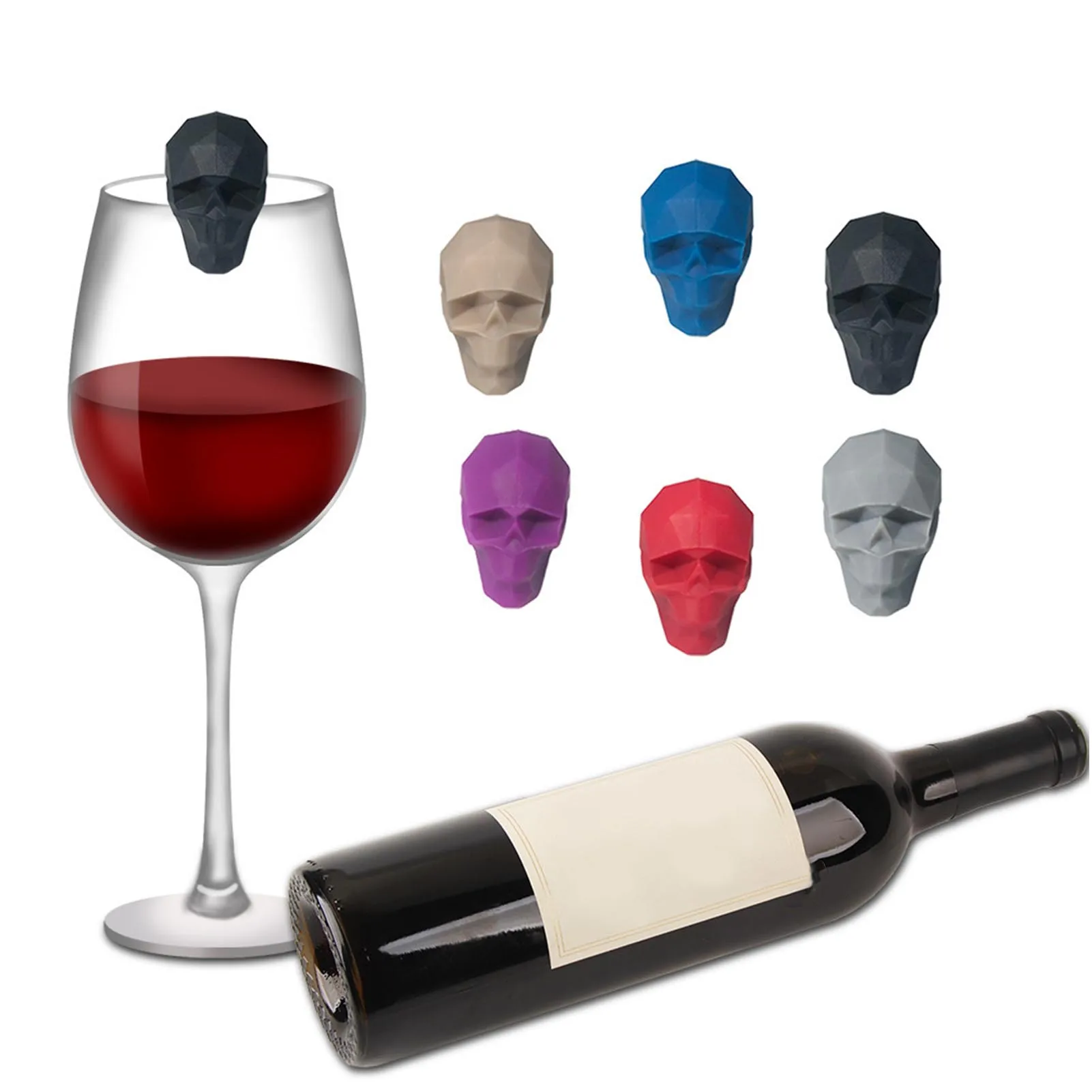

2022 New Drinking Marker Set Of 6 Colorful Wine Glass Charm Drinking Glass Identification Cup Labels Tag Signs For Party