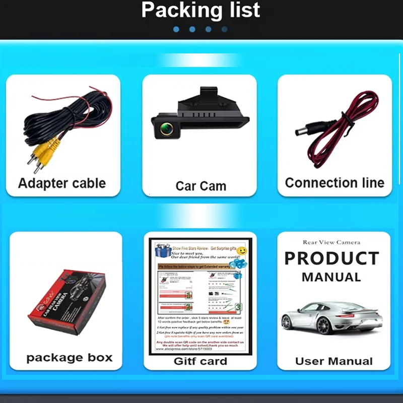 

AHD175 ° Камера заднего вида для BMW X1 X3 E39 E53 E82 E88 E84 E90 E91 E92 E93 E60 Резервная камера заднего вида AHD 2K с объективом «рыбий глаз»