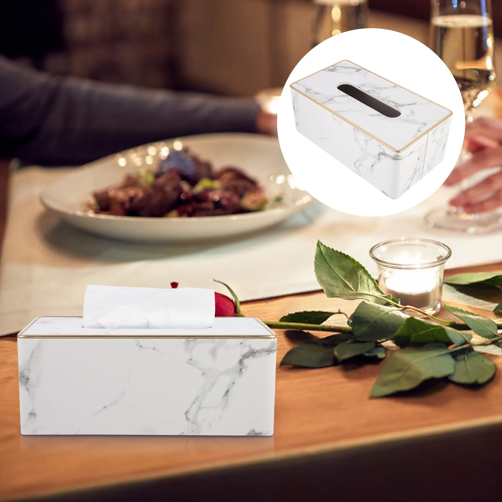 

Box Tissue Napkin Dispenser Storage Holder Container Rectangular Facial Fashion Car Cover Paper Delicate Organizer Square Case