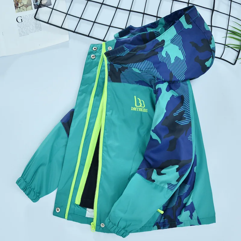

2022 Boys' Jackets Autumn And Winter Clothes Plus Cotton Jacket Two-in-one Detachable Children Windbreaker Windproof /waterproof