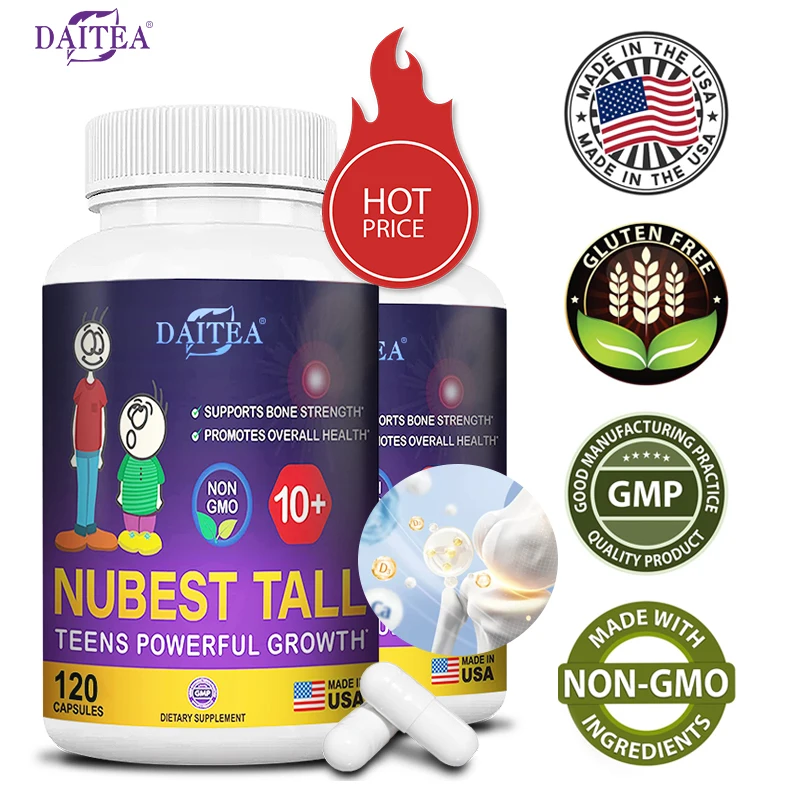 

NuBest Tall 10+ - Height Growth Supplement for Kids (10+)& Teenagers, Contains Calcium, Vitamins & Minerals -Height Growth Pills