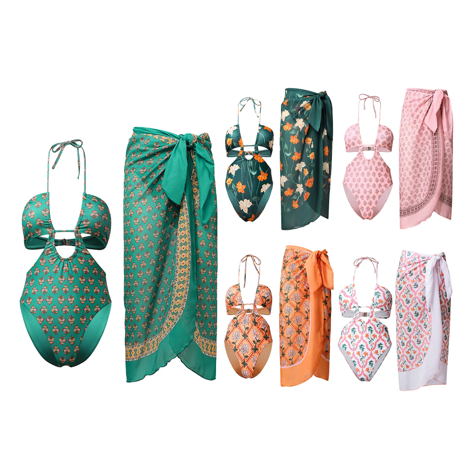 Рисунок 2 - Женский слитный купальник с цветочным принтом