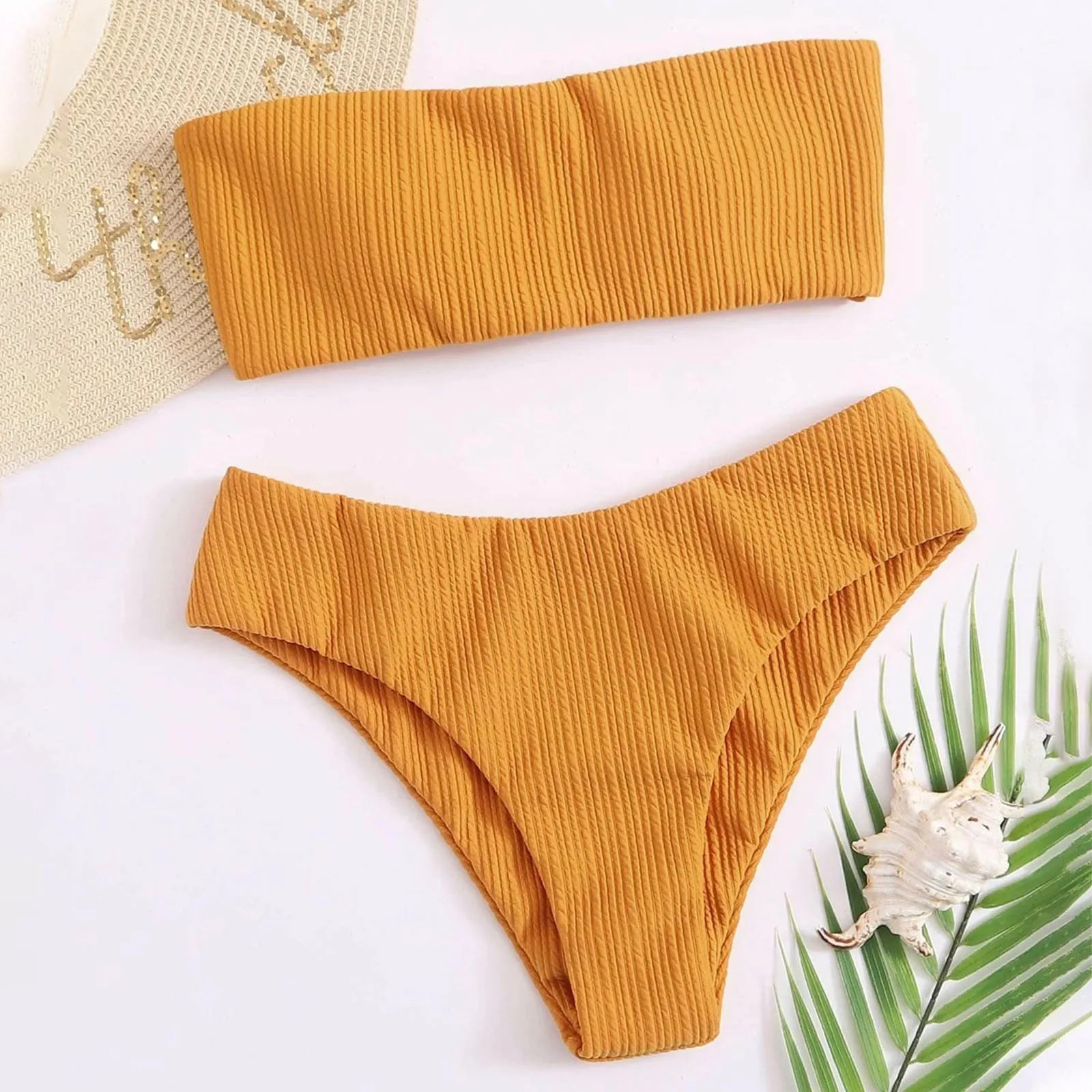 

Women S Swim Shorts Women's Swimsuit Solid Color 2 Piece Split Swimwear High Waist Athletic Wrap Womens Board Shorts
