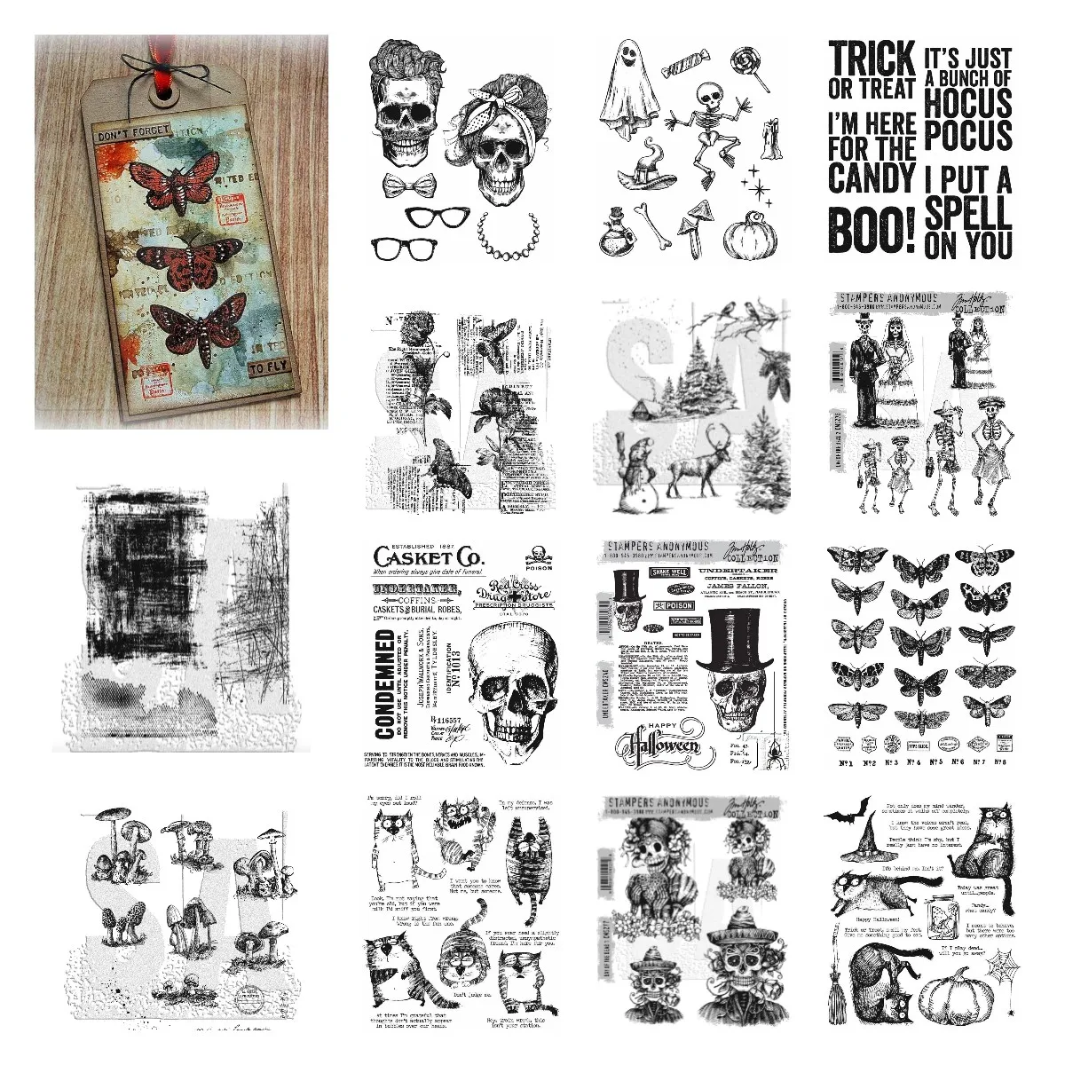 

Halloween Cat Butterfly Stamps Scrapbooking Craft Embossing Make Paper Greeting Card Making Template DIY Handmade 2022 New