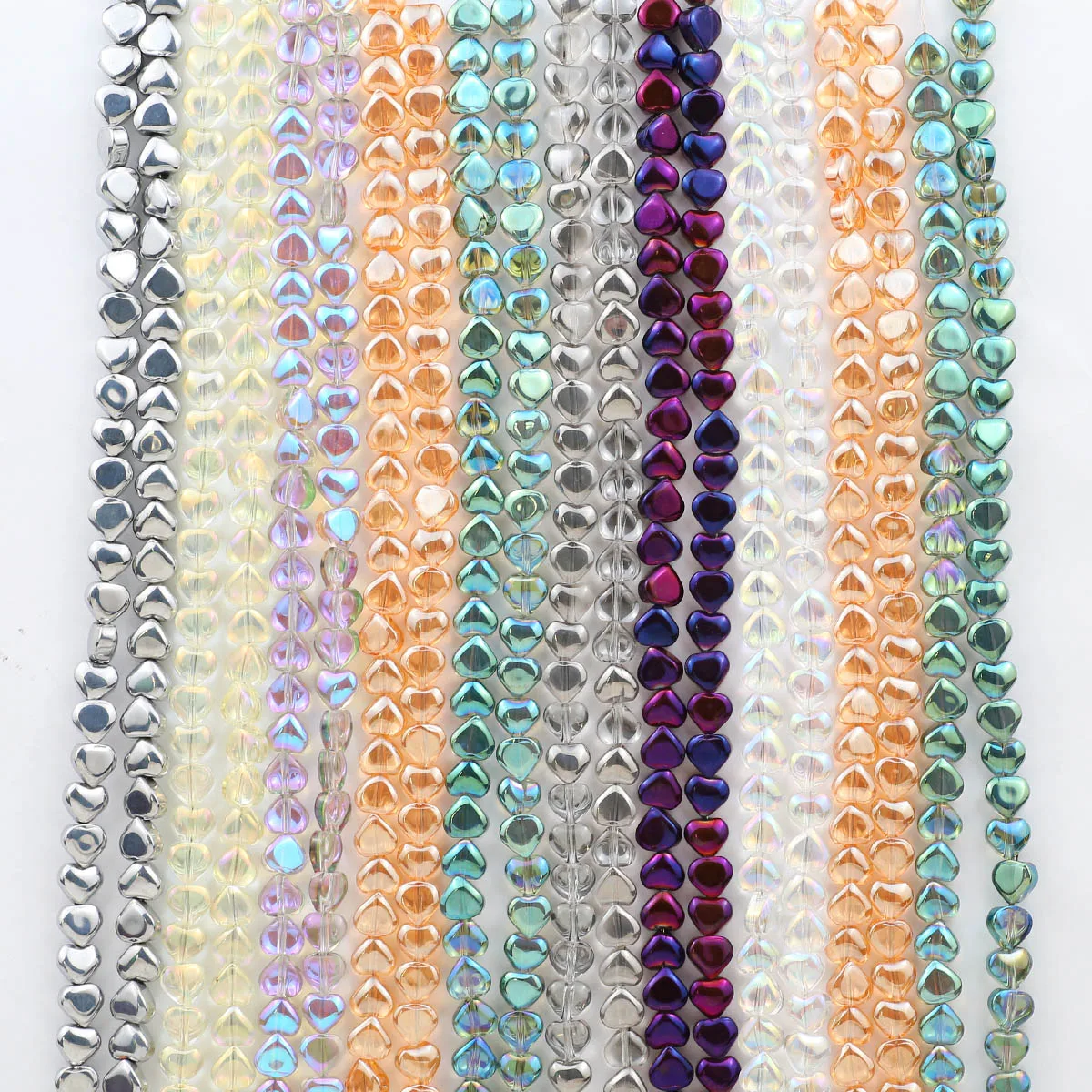 6 мм 105 шт. в форме сердца Хрустальное стекло AB цветное покрытие сделай сам бусины
