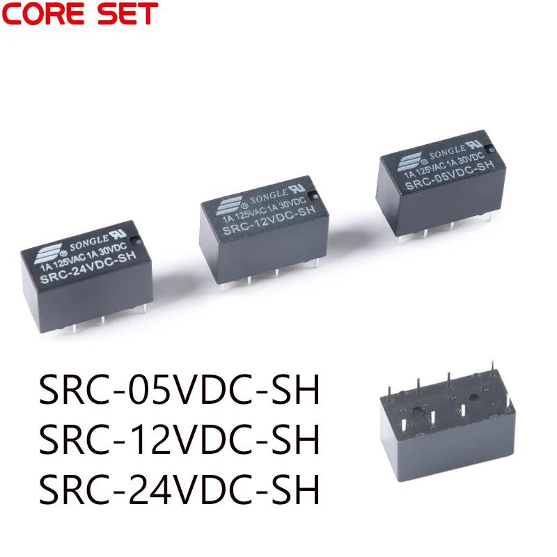 

5 шт./лот высококачественное реле SRC-05VDC-SH SRC-12VDC-SH DC 5V 12V 24V 8 Pins