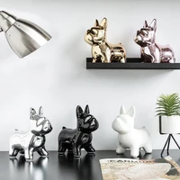 french fighting dog money bank home decor creative cute animal living room desktop decoration accessories table ornaments