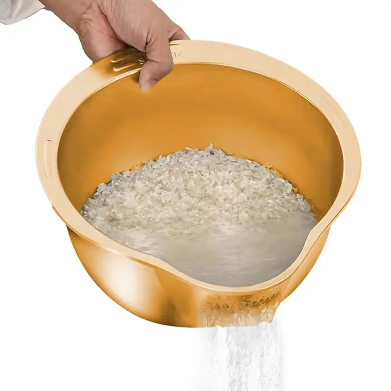 

Rice Washer Strainer Bowl Fruit Vegetable Bowl Drainer Home Kitchen Strainers Basket Colander Cleaning Tools Accessories