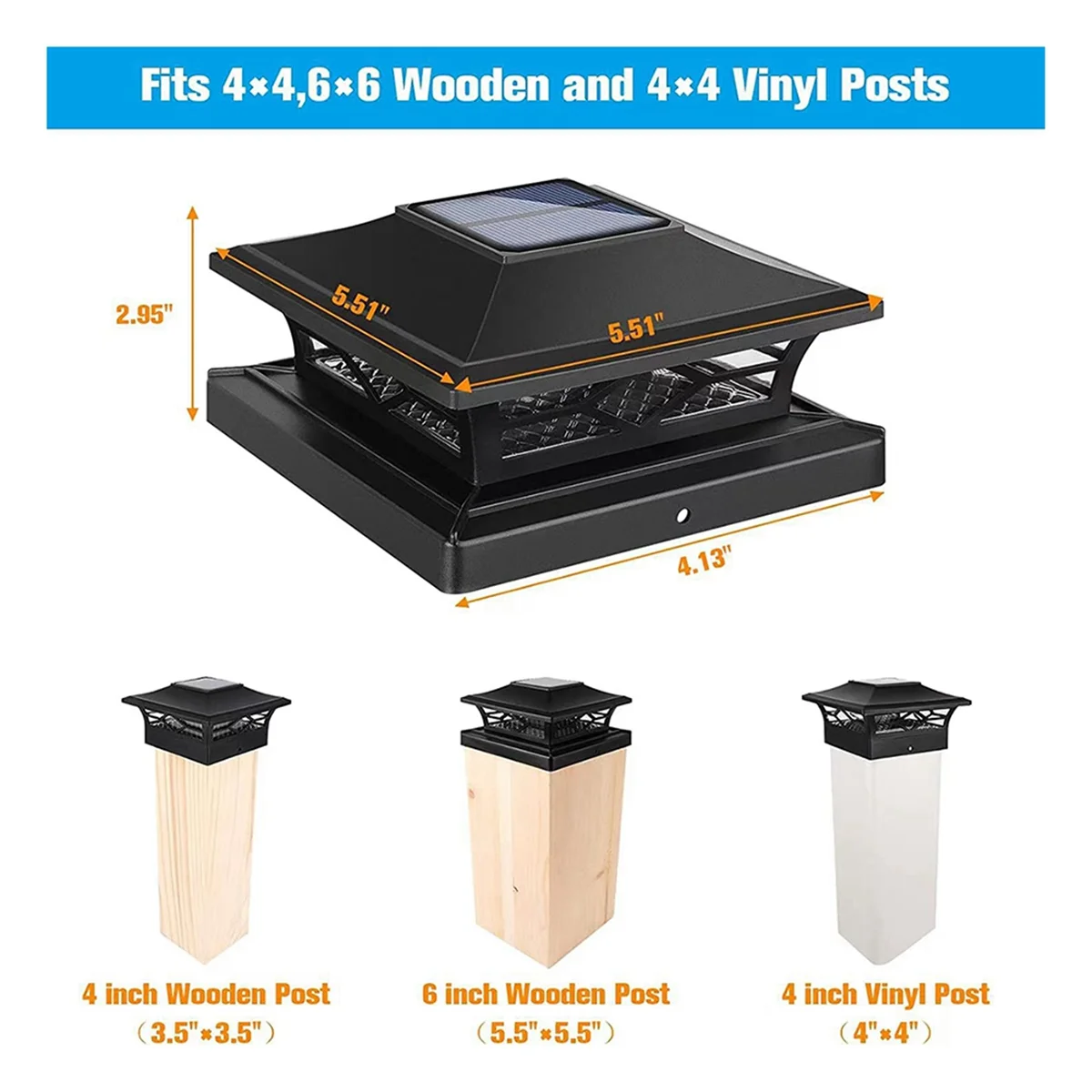 Солнечные фонари для крышек столба уличный светильник палубы забора 3 5x3 5 5x5