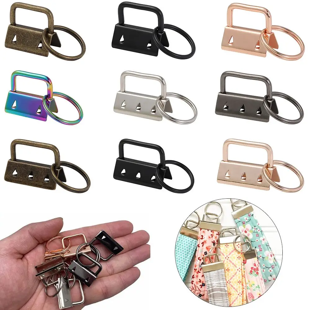 

Тканевый металлический зажим для запястья, напульсники для сумок, зажим для ключей из хлопка, фурнитура для брелока с кольцом для ключей, запястье для изготовления брелоков