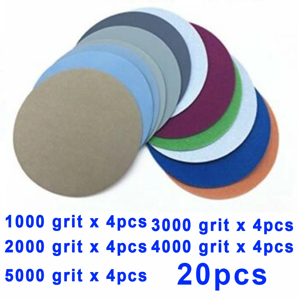 

20PCSRound Sand Paper 996A 5Inch 125MM Dry Wet Abrasive Tools Grinding Car Polishing Finishing Woodworking Sandpapers Kits