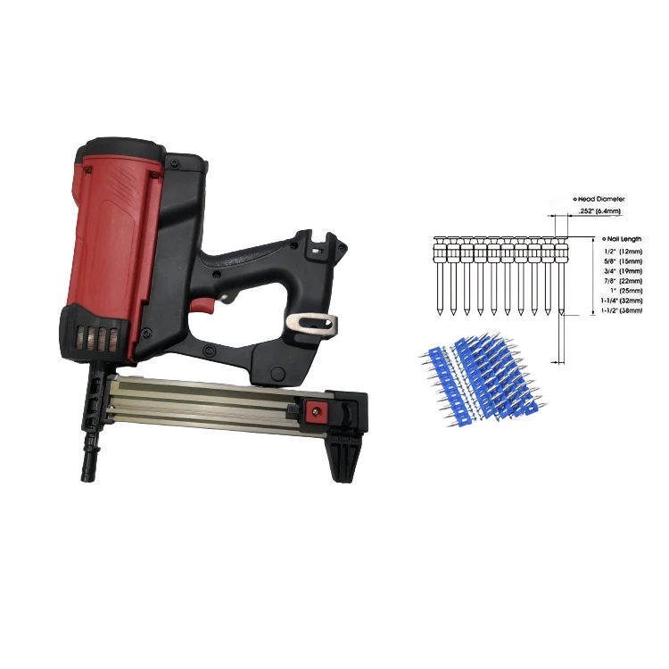 Gas Powered Concrete Nailer for Collated Concrete Nails Gas Nail Gun