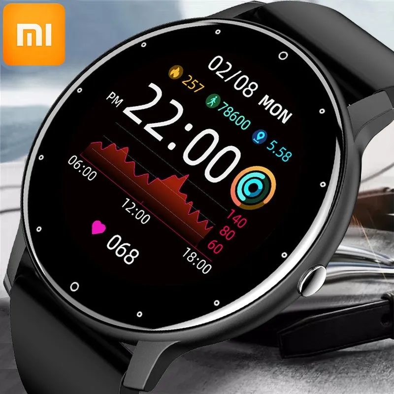 

Смарт-часы Xiaomi IP67 мужские водонепроницаемые с сенсорным экраном и Bluetooth