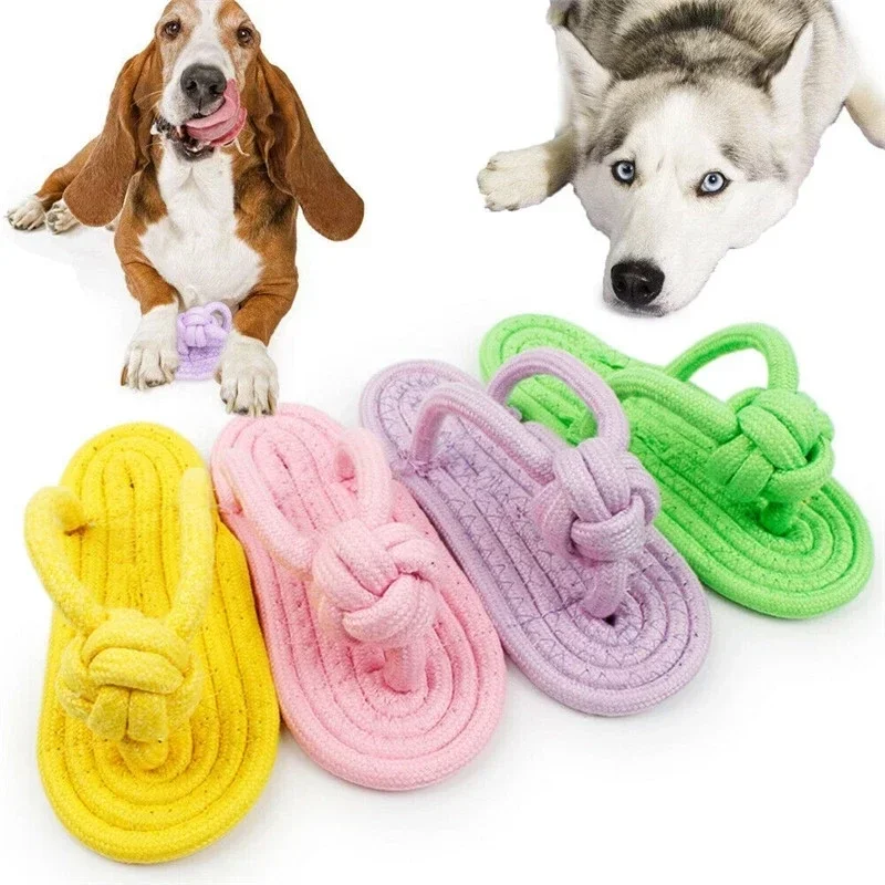 

Dog Chewing Toy Cotton Slipper Rope Toy for Small Large Dogs Pet Teeth Training Molar Toys Interactive Dog Toy Dog Accessories