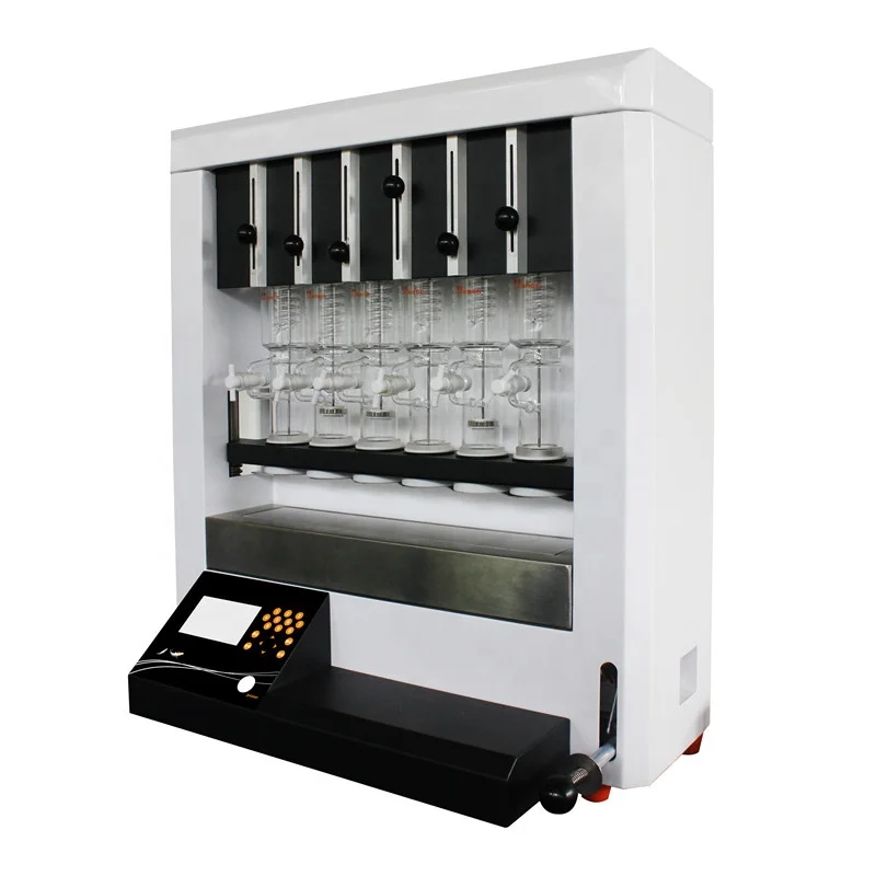 

high quality Lab digital automatical 300 Ceilsius 6pcs batch soxhlet extractor analysis instrument