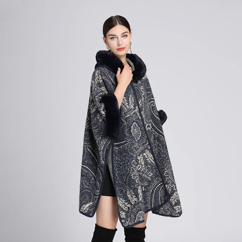New Winter Long Sleeve Imitation Otter Rabbit Hair Coat Women Fashion Warm Fur Coats Outerwear Fake Fur Shawl Women Clothing