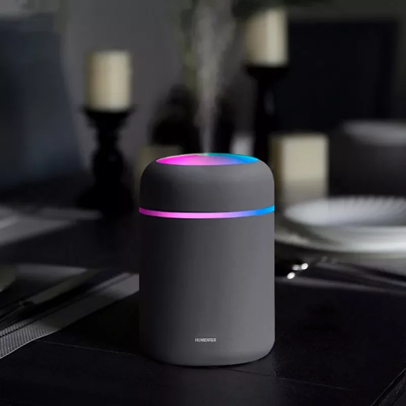 

Увлажнитель воздуха портативный ультразвуковой с мини-USB и светильник кой, 300 мл